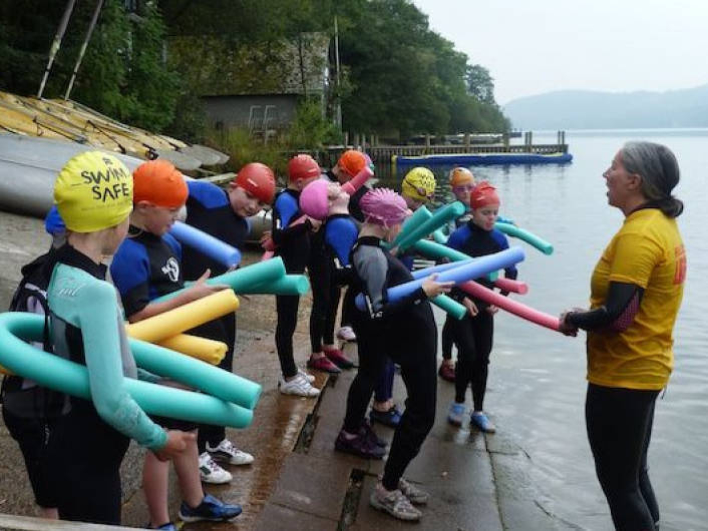 Safety briefing before entering the water 6 waterwise cumbria open water swimming water safety jacqui young stay safe courses instructor school